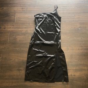 Black 1-Shoulder Dress, Size Large